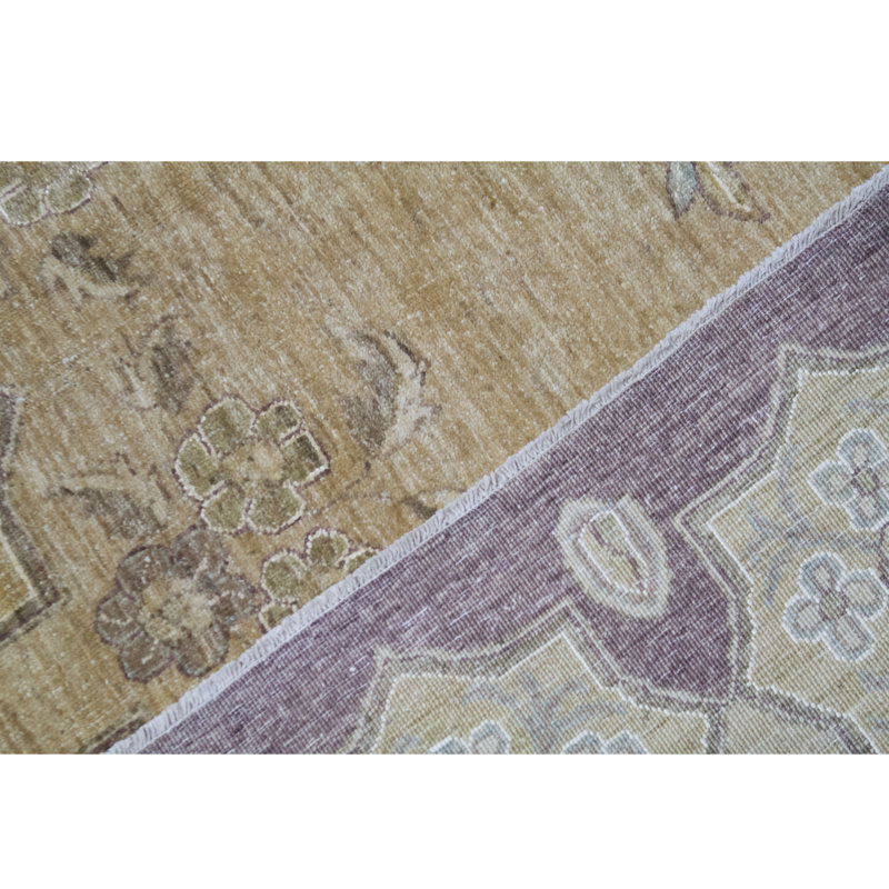 Ziegler Hand-Knotted High-Quality Gold and Brown Area Rug