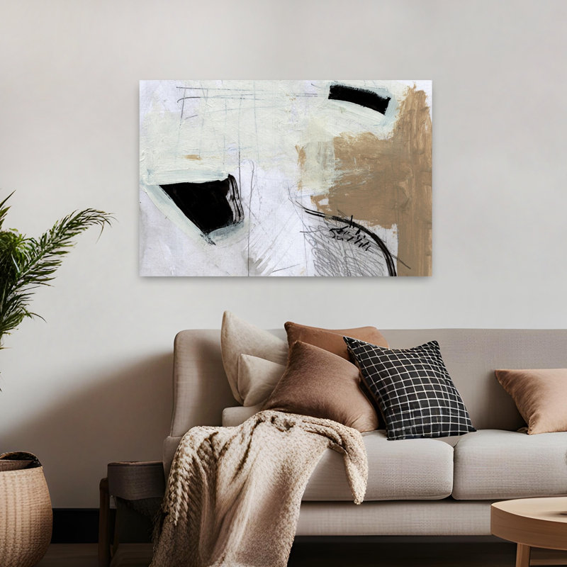 Art contemporain contemporain abstrait, H 32 po x l 48 po
