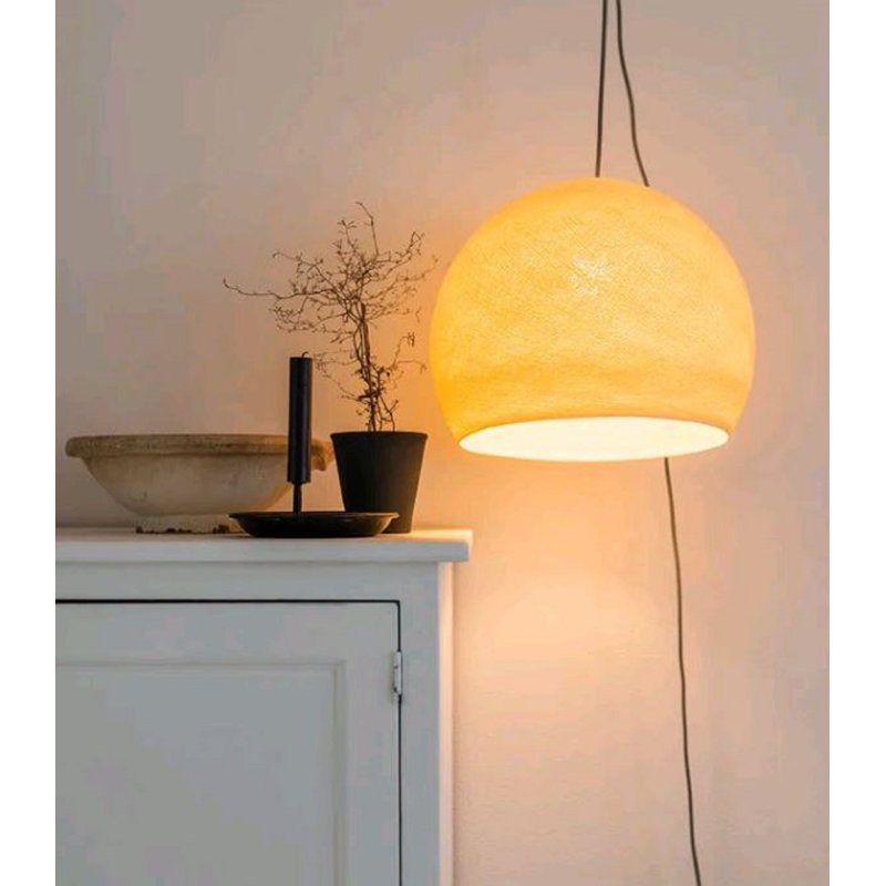 Wood Table Lamp, 9.84" H x 9.84" W x 9.84" D, Gray