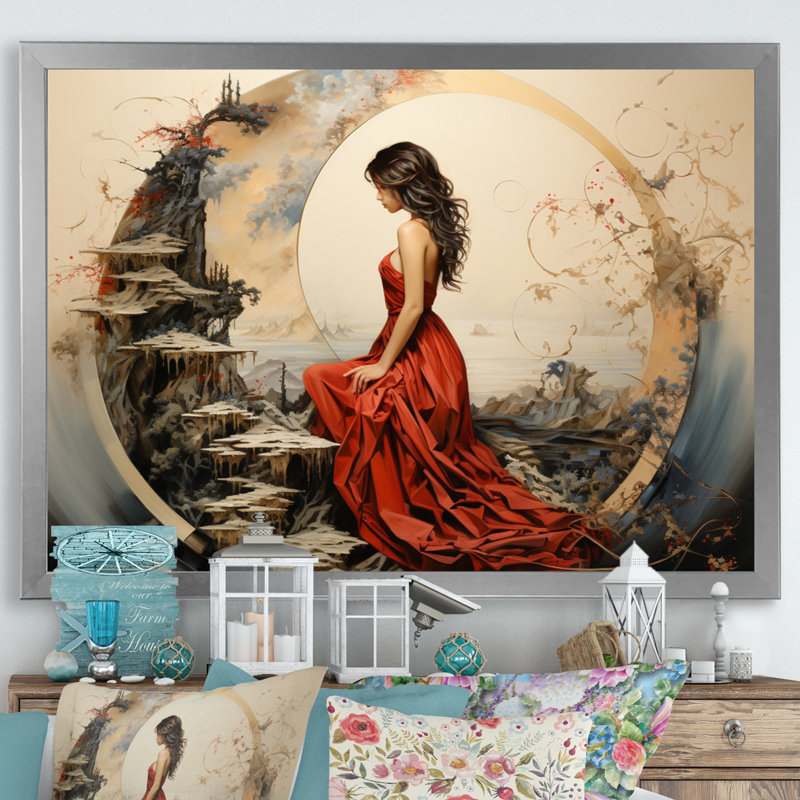 Asian Art Harmonious Balance II - reproduction d'art, H 12 po x l 20 po x P 1 po, Cadre photo argenté