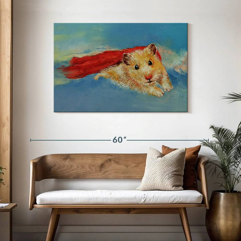 Crowle Hamster Superhero, 30" H x 45" W