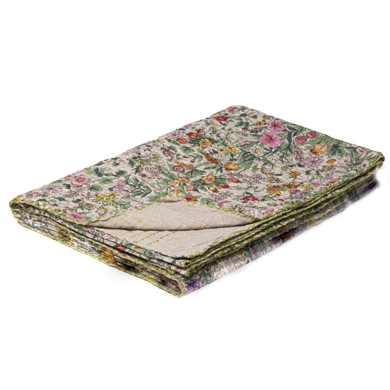 Kantha Throw Blanket