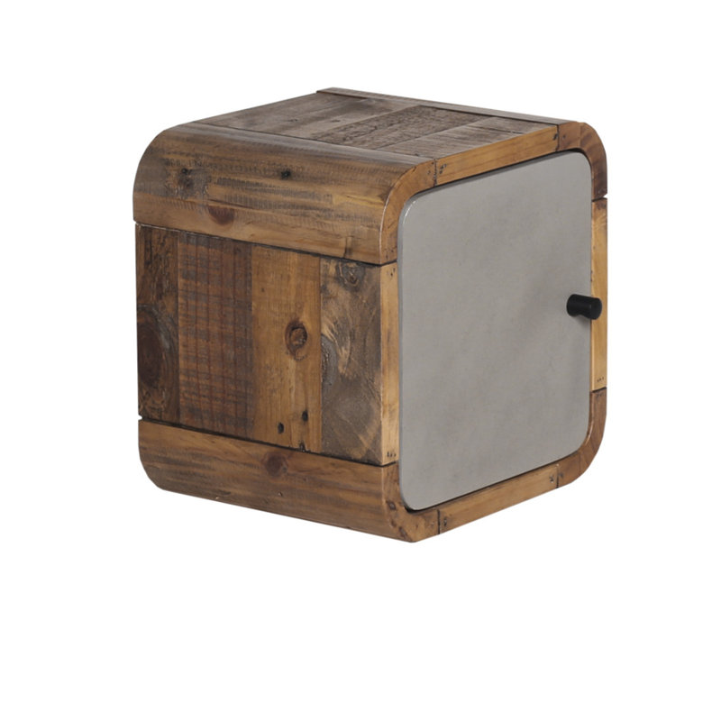 Trevon Square Pine Solid Wood Cube Shelf