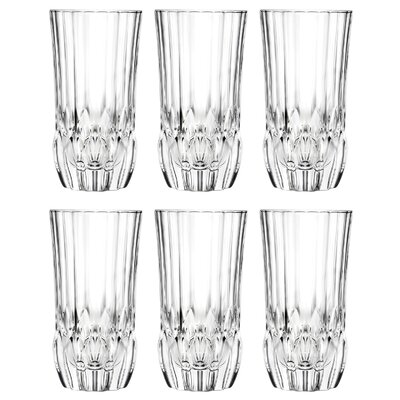 Highball Glasses - Highball - Glass - Set Of 6 - Hiball Glasses - Crystal Glass  - Beautifully Designed  - Drinking Tumblers - For Water , Juice , Win -  Everly Quinn, DBABF251E4EC46B4AABFD12841FDFF42