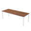 Table de salle à manger 46 po en bois et fer brun et blanc-849329093-849329115
