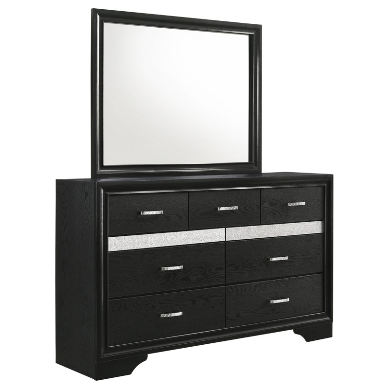 Commode 7 tiroirs avec miroir