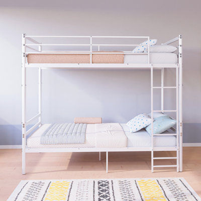 Metal bunk bed (single bed), suitable for children, teenagers and adults, sturdy and durable, no spring mattress required, suitable for dormitories and bedrooms