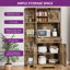 Armoire de rangement 67 po Farmry Kitchen Pantry avec prise de courant et support pour micro-ondes