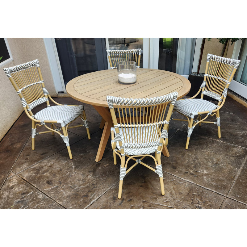 Bistro Chair , Natural/Gray, 2