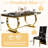 5 Piece Luxury And Stylish Dining Table Set With 4 Leather Dining Chairs-919748621-919748658-919748664