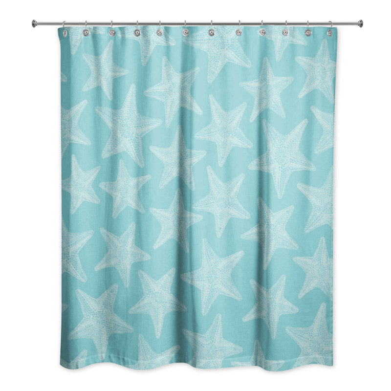 Rideau de douche simple Leeann, Bleu sarcelle