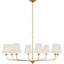 Knox Chandelier with Silk Pleated Shades-703335954-703335952-703335967