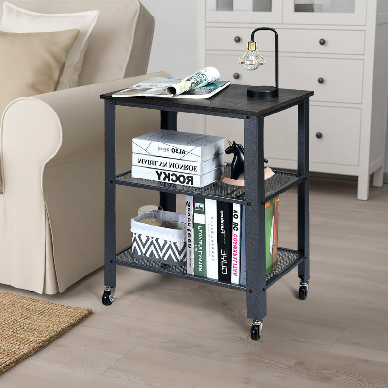 Reedsburg Kitchen Cart, Black/Gray