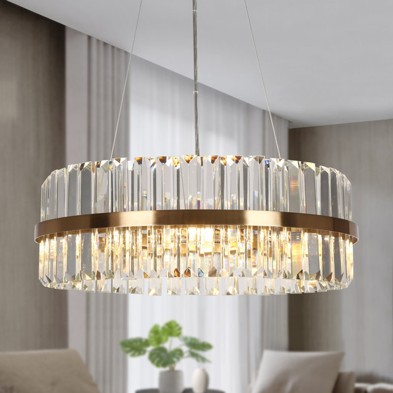 Baconton 6 - Light Dimmable Drum Chandelier