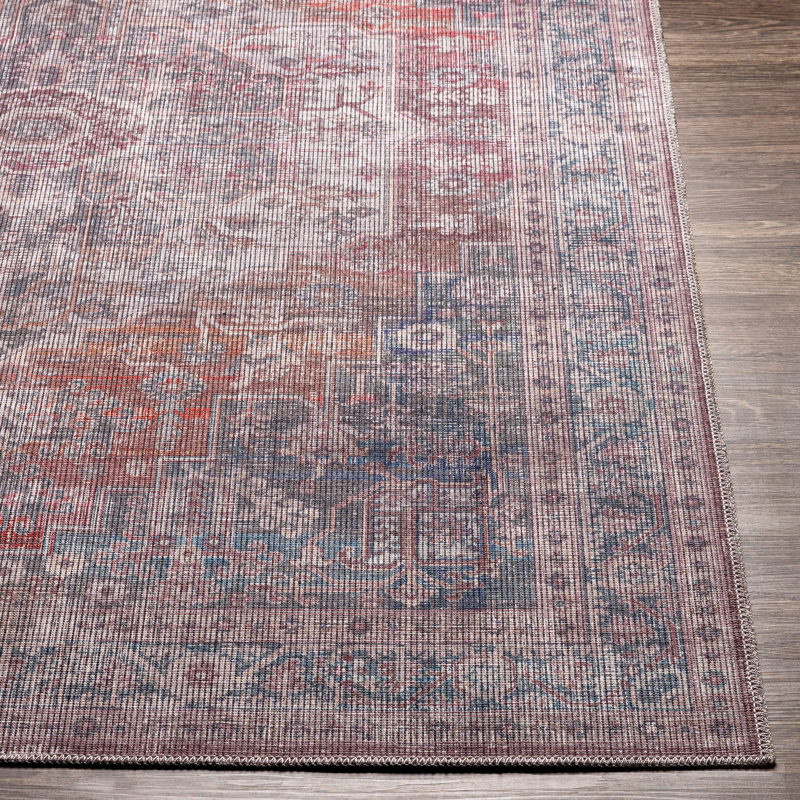 Tapis oriental mauve / orange Gerardo, Rectangle 6 pi 7 po x 9 pi