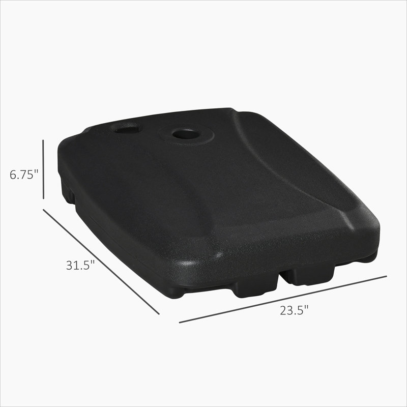 Base de parasol portative robuste avec roulettes pour l'extérieur