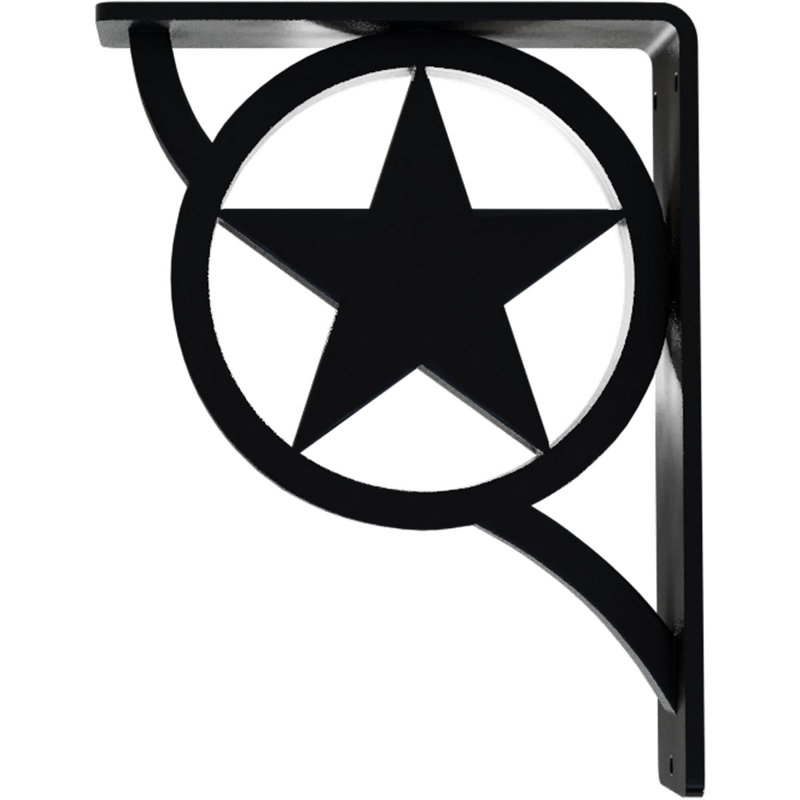 Support en fer forgé Austin (accoudoir central triple), l 2 po x P 5 1/2 po x H 8 po, noir thermolaqué, Noir