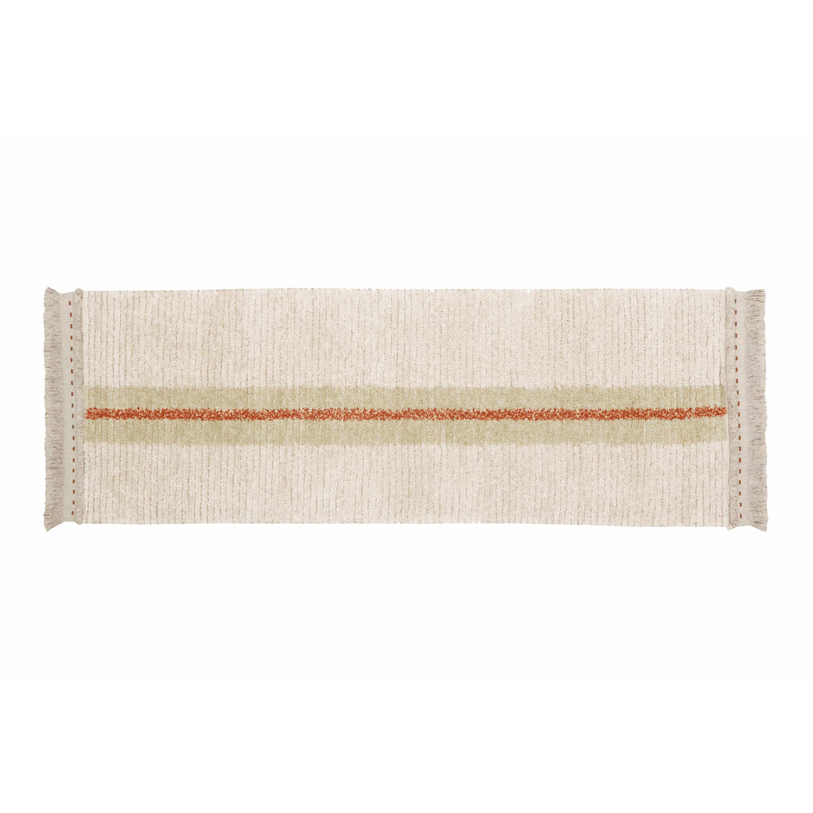 Reversible Striped Washable Area Rug, Runner 2'7" x 7'6"