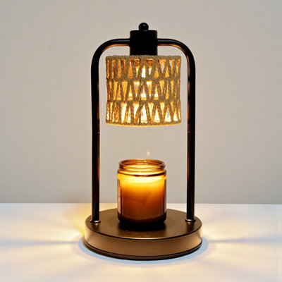 Candle Warmer Lamp With Timer & Dimmable Vintage Design - Wax Melt Warmer For Large Candles, Valentine's Day Thanksgiving Gift For Women/Mom, Home Bedroom Decor