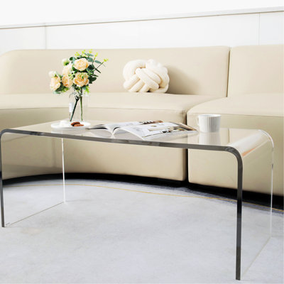 39,25 po de long, pièce de décoration en cascade en acrylique - table basse accrocheuse, matériau de 15 mm d'épaisseur