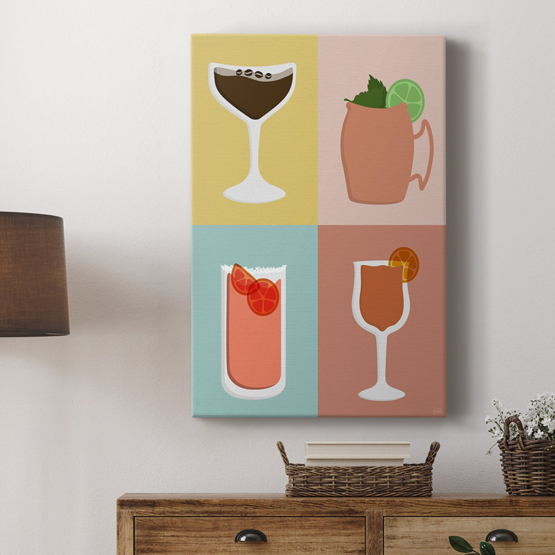 Colorblock Cocktail II - galerie sur mesure, H 27 po x l 18 po