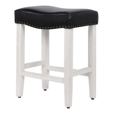 Ileana Upholstered Counter Stool with Solid Wood Frame