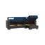 Chaise longue convertible avec rangement PrimeNest NimbusFlow