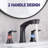 Widespread Pull Out Sprayer Bathroom Faucet, 2-Handle Bathroom Sink Faucet-110713012