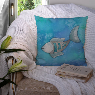 Coussin décoratif intérieur/extérieur aquarelle fish