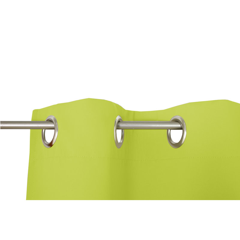 Polyester Blackout Grommet / Eyelet Curtain Panel, 142cm Width x 295cm Drop, Lime