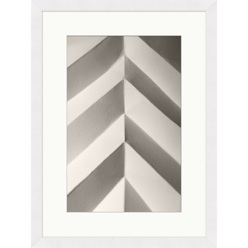 Shadow Geometric 3 Print, White Framed