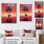 «Solitaire Ruby Reflections Palm Tree», reproduction sur toile-97027884-97027879