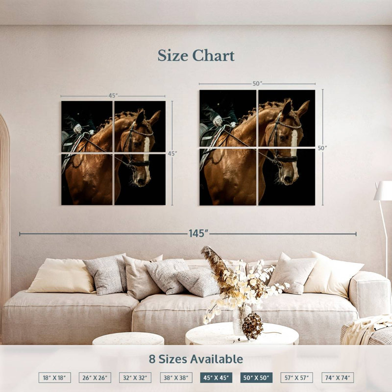 Cheval châtaignier Brampt, H 45 po x l 45 po