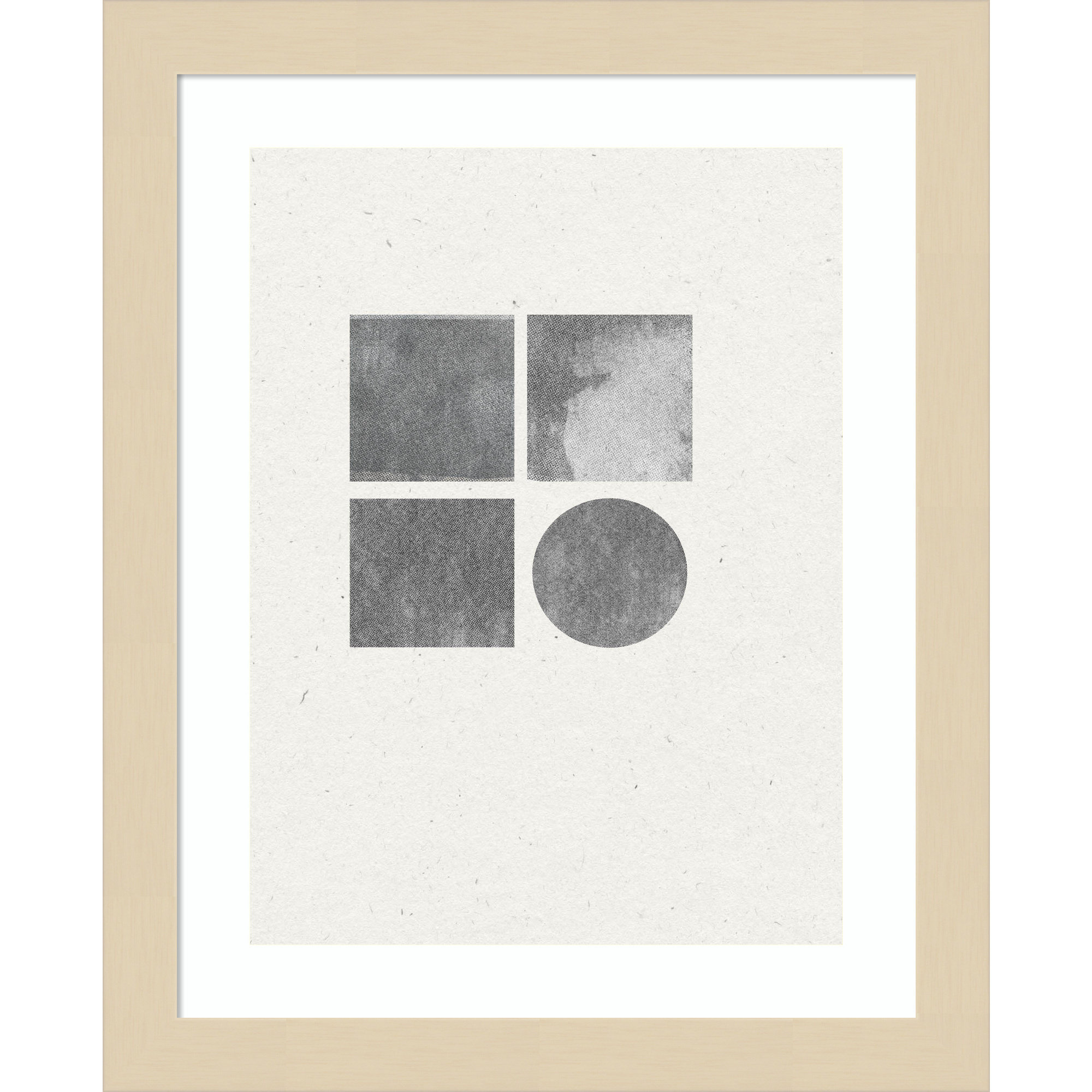Paper Collage No 2 by The MIUUS STUDIO Wood Framed Wall Art Print, Brown, 13" H x 11" W