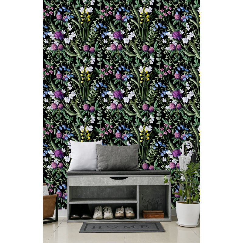 Floral Tile, 18.75" W x 25" L, Vinyl