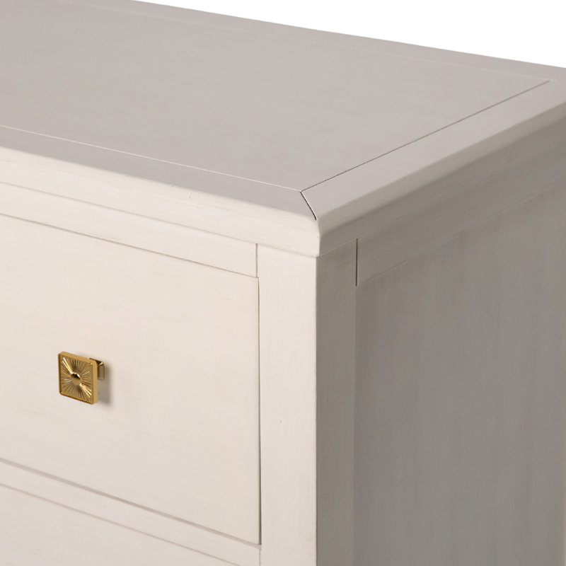 Zion Solid Wood 2 - Drawer Accent Chest, Antique White