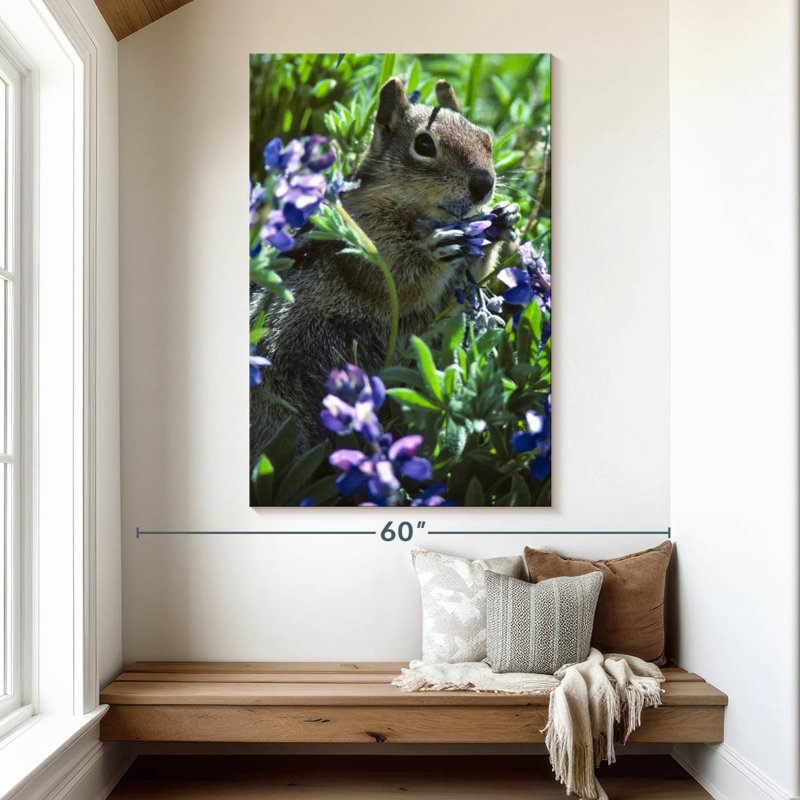 Brampt Lupine Eating Squirrel, 51" H x 34" W