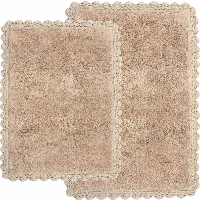 Fromma Cotton Blend Bath Rug, Linen