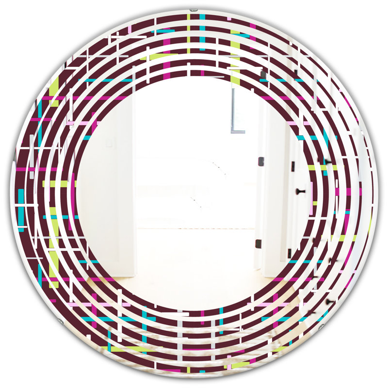Miroir mural Wave, 23,6 po x 23,6 po, Feuilles diamantées