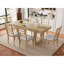 Ensemble de table de salle à manger extensible 7 pièces, table de ferme avec rallonge 18 ", table de cuisine rustique en bois 78" et chaises rembourrées 6 pièces, ensemble de table de salle à manger extensible pour salle à manger-684230513