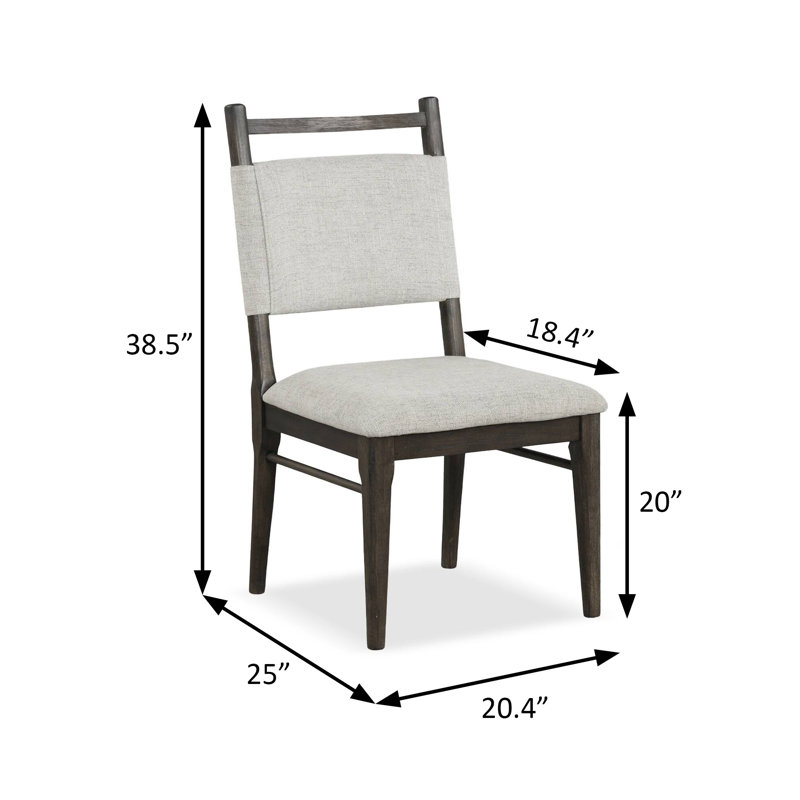 Chaise d'appoint moderne l 20,4 po (2 / RTC), noyer foncé