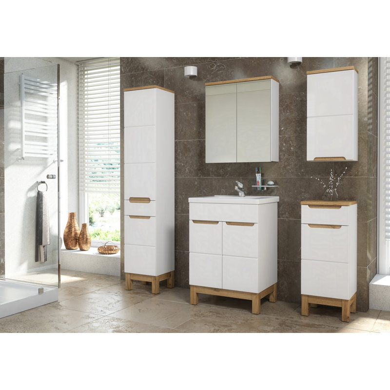 Carlos 600mm W 700mm H Surface Frameless Medicine Cabinet Mirror Adjustable