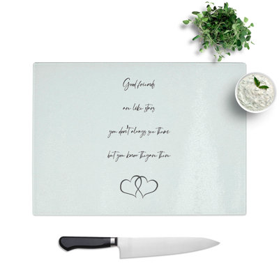 Good Friends Typography Chopping Board