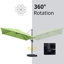 Grand parasol extérieur rectangulaire en porte-à-faux rectangulaire en aluminium 108 po x 138 po avec base et rotation à 360 degrés-995302198