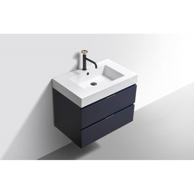Royka 29.5'' Single Bathroom Vanity with Acrylic Top, Blue