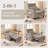 36" Wide Convertible Chair with Pull Handle - 3-In-1 Sleeper Futon Chair Bed with Cup Holder-19071619