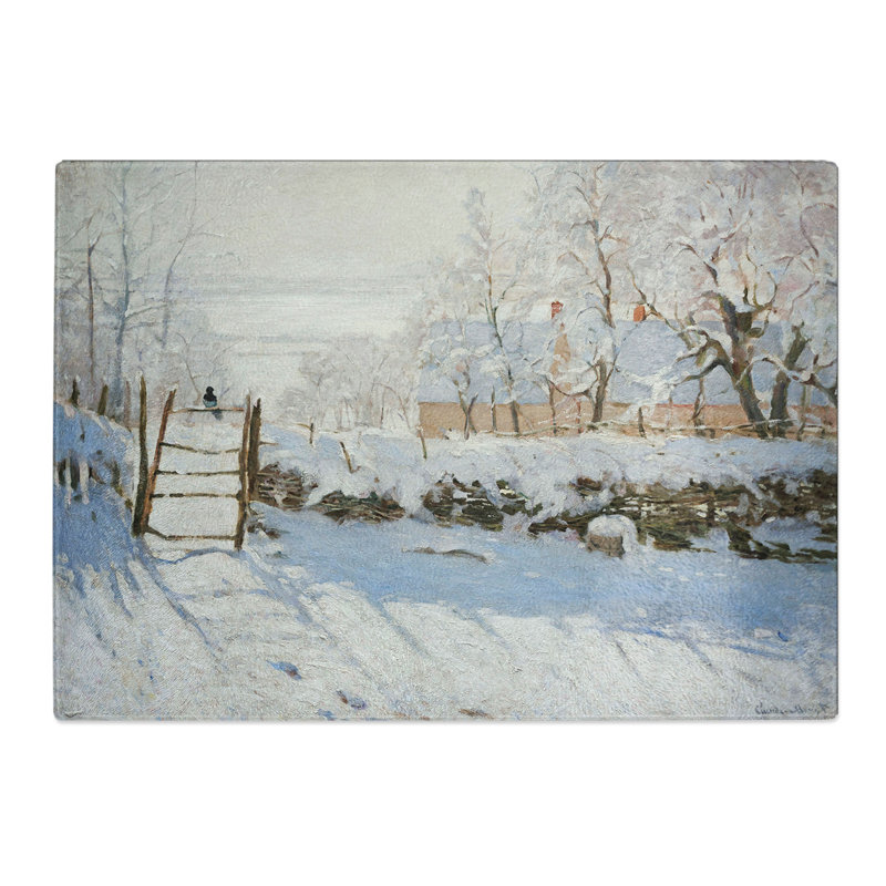 The Magpie by Claude Monet Chopping Board, 20cm W x 28.5cm L