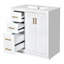 Ensemble de meuble-lavabo autoportant avec 3 tiroirs et portes à fermeture douce-567722434