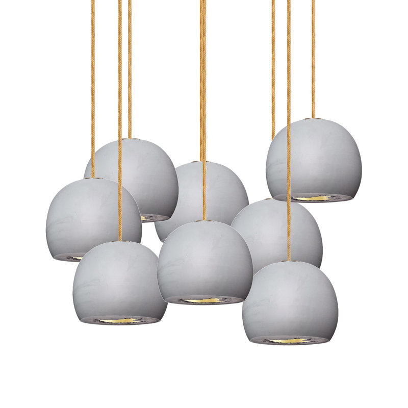 8 - Light Crystal Chandelier, 120" H x 24" W x 24" D, Brass, Black/Brass