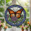 Panneau de vitrail de jardin Butterfly H 12 po-1774972357